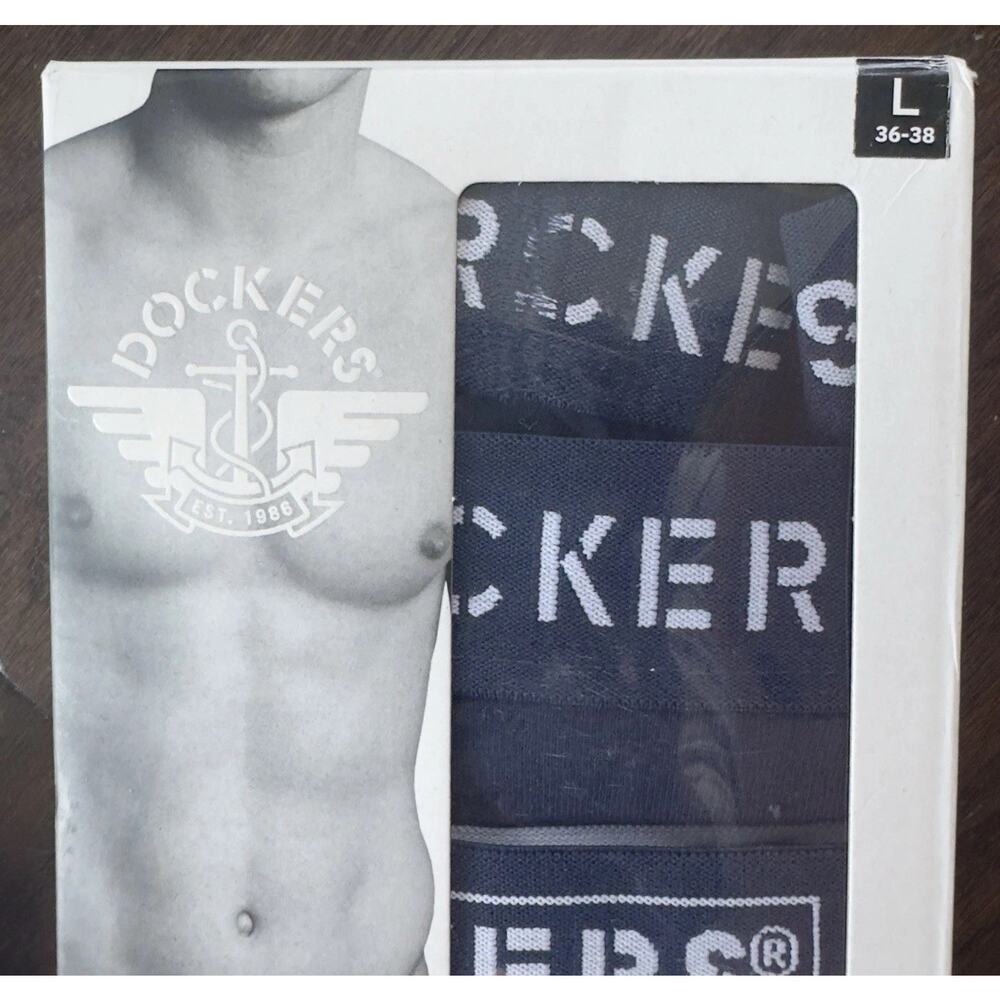 Dockers Men’s Fly Front Briefs 5 Pack Premium Cotton Navy Size Large 36-38 NIB - Picture 3 of 6